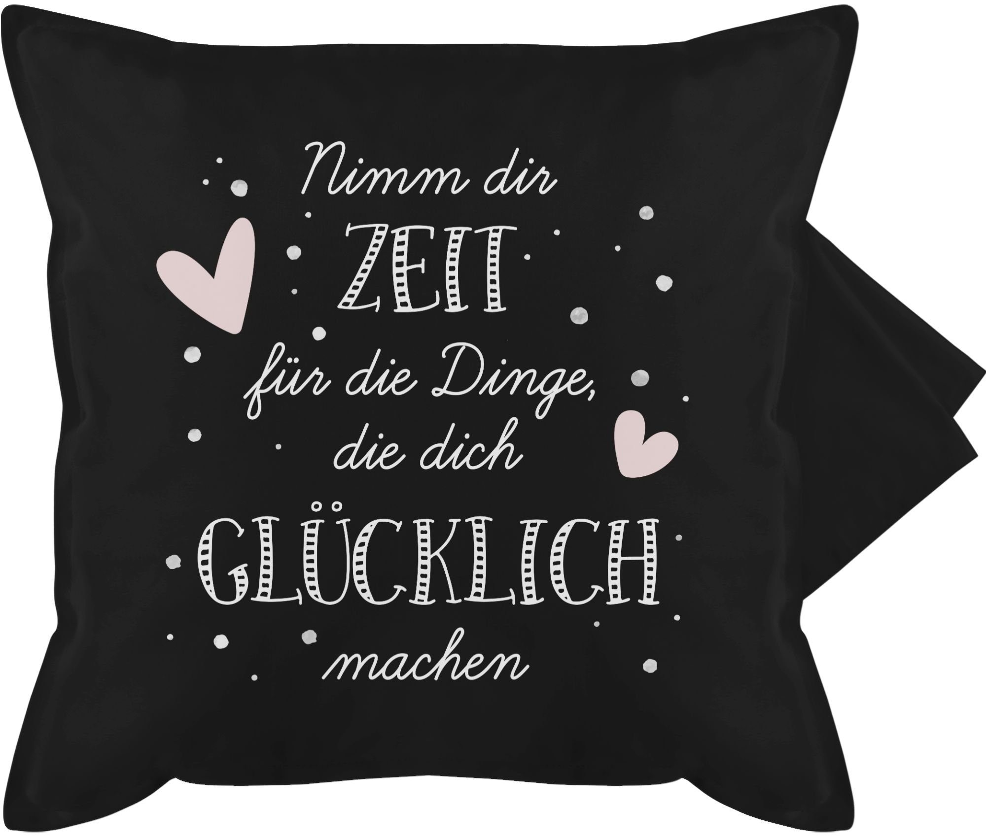 Kissenbezug Nimm dir Zeit für die Dinge, die dich glücklich machen